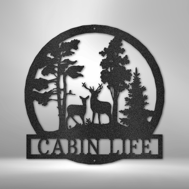 Cabin Life Metal Art